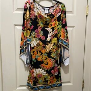 Trina Turk Colorful Floral Tunic Mini Dress (sz s)